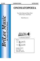 Onomatopoeia Two-Part choral sheet music cover